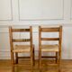 Pair of brutalist mulched chairs
