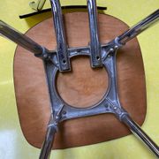 Ensemble formica jaune Roger Breton pour Tublac, table, 6 chaises, 2 tabourets, années 60