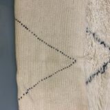 Tapis à poils longs beni crème 155x95cm