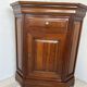 French vintage corner cabinet in solid wood by Ernest Ménard.