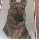 Léon DANCHIN (1887-1938) : GERMAN SHEPHERD Numbered and Signed Lithograph