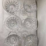 Suite of 6 former Baccarat crystal wine glasses