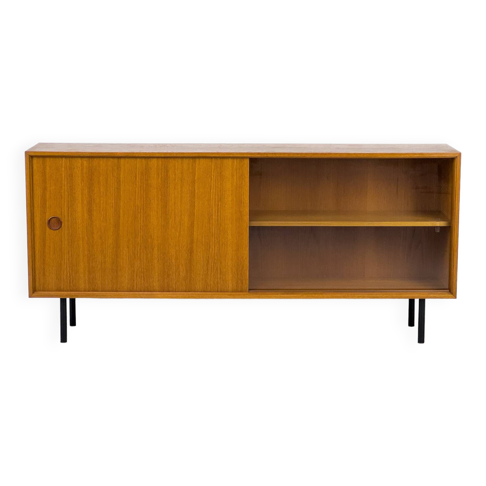 Buffet vintage en teck avec portes coulissantes, 1971