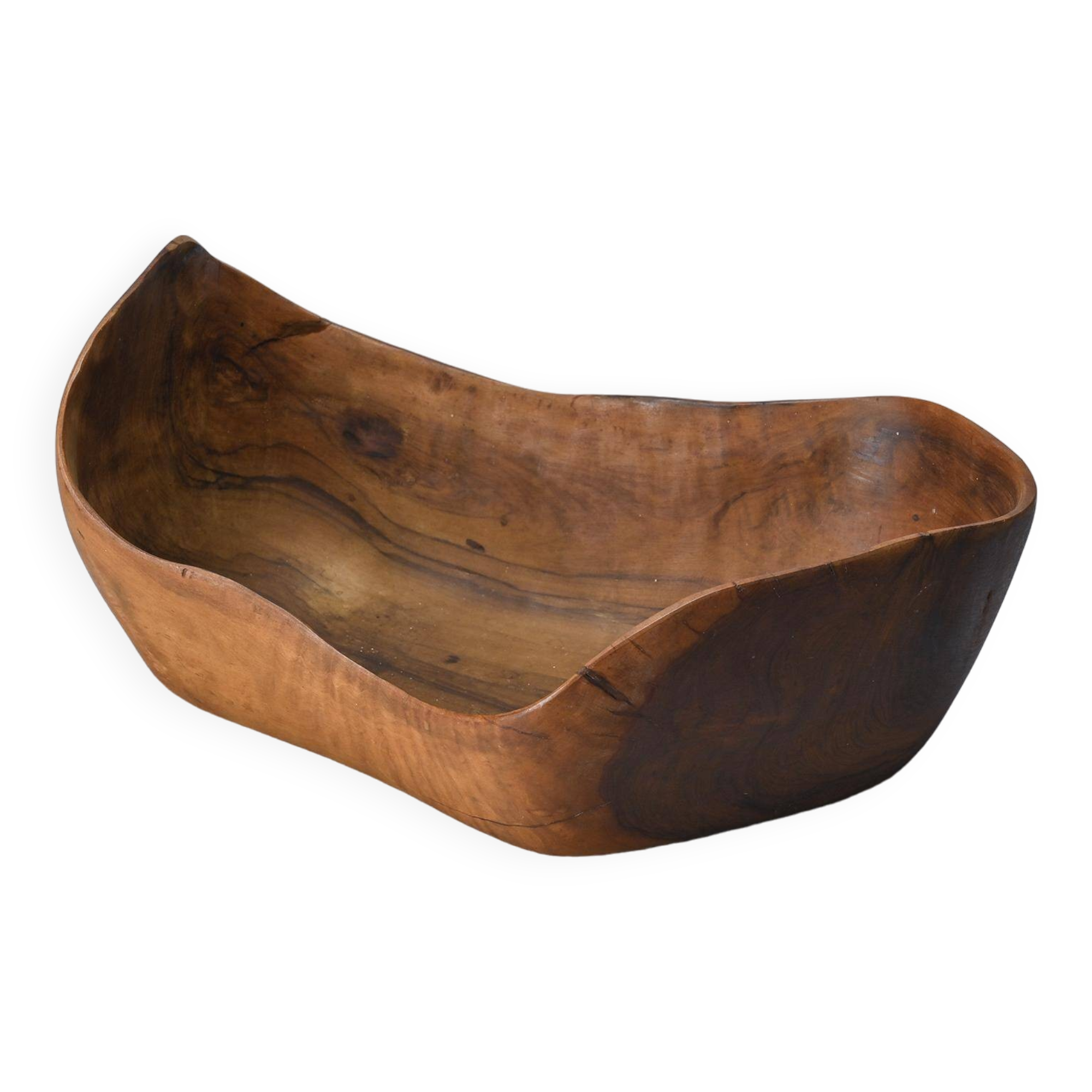 Olive wood cup, signed