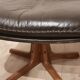 Fauteuil pivotant avec repose-pieds, Berg Forniture, Danemark, années 1970