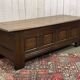 19th century Breton oak storage bench