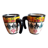Saint John of Brittany / Pair of earthenware mugs