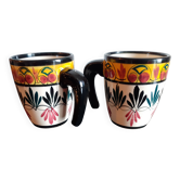 Saint Jean de Bretagne / Paire de mugs en faience