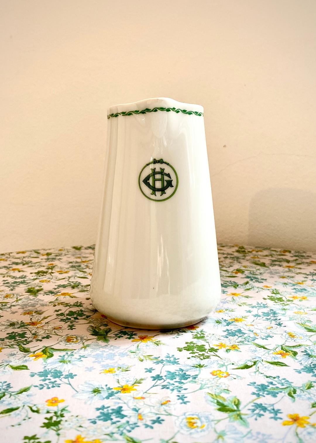 Milk pot with monogram - Limoges stamped Théodore Haviland
