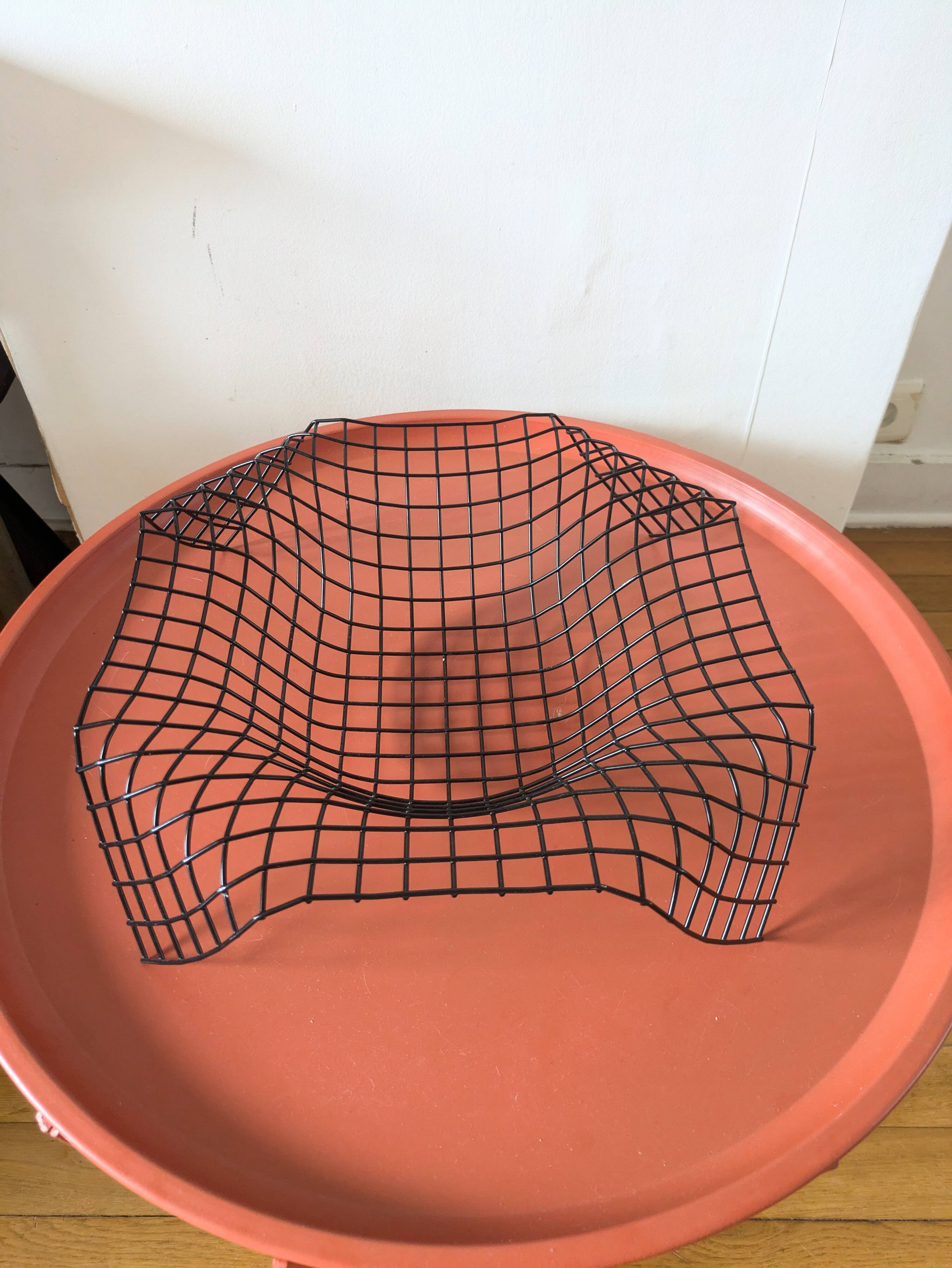 Designer fruit basket in metal wire