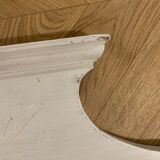 Old carved white patinated pediment - 115cm