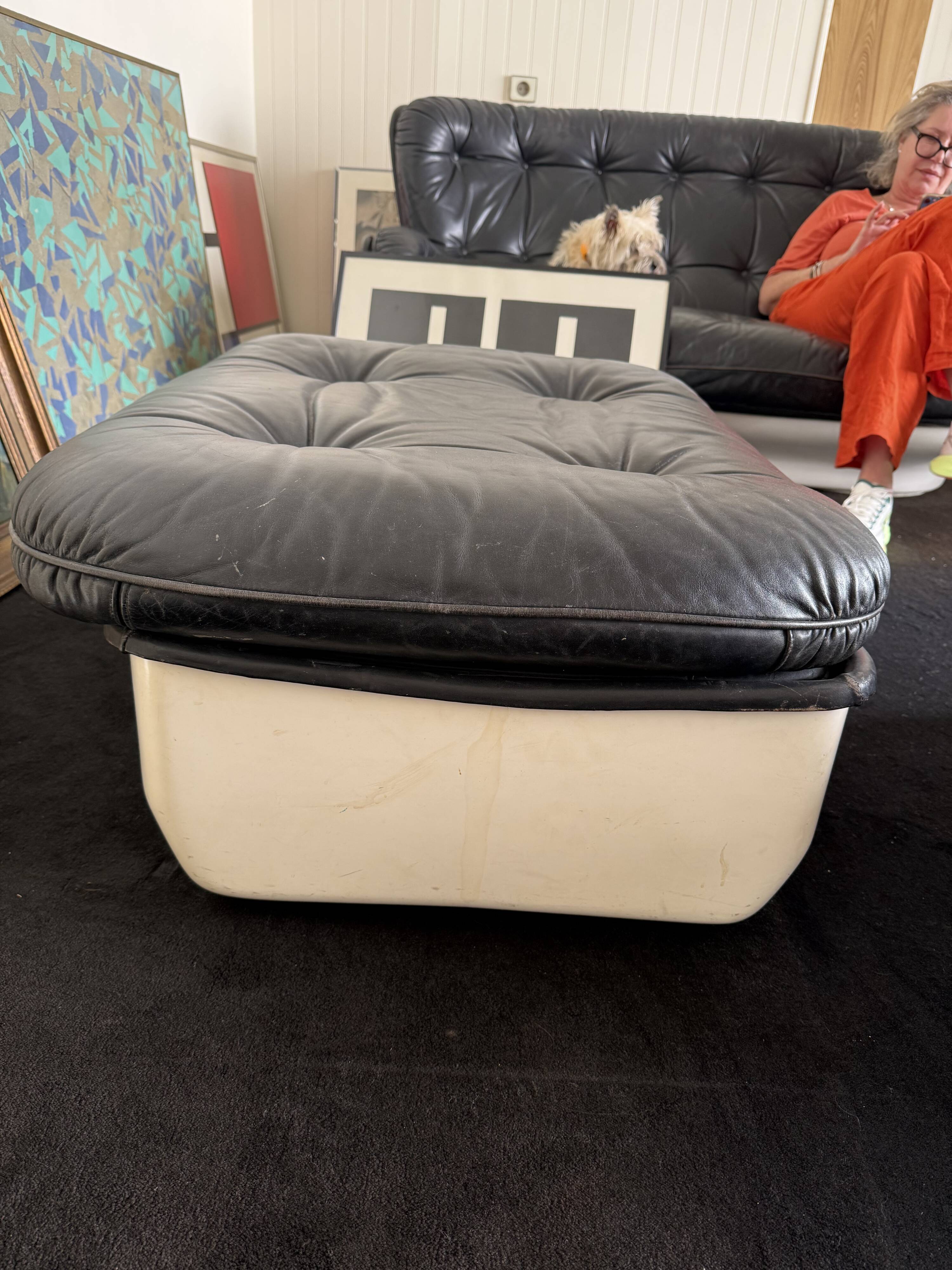 Pouf / ottoman vintage design – Space Age spirit – 60s/70s