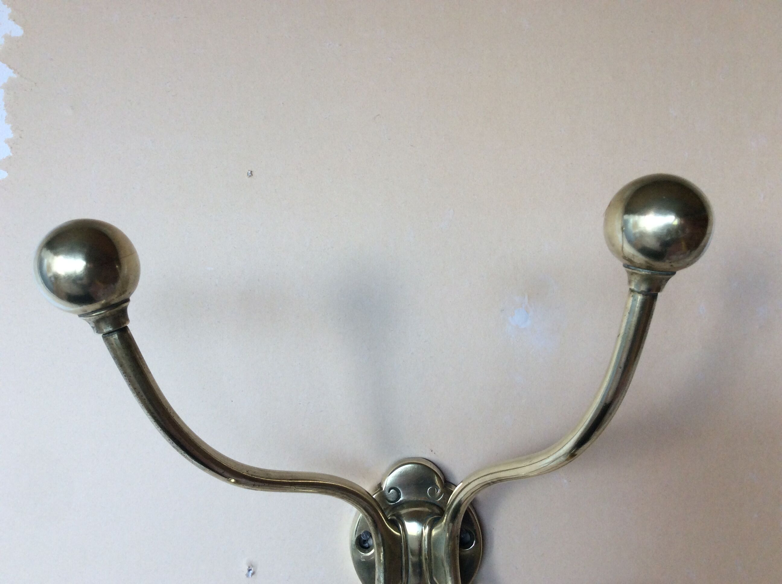 Vintage brass coat rack