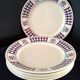 6 Assiettes plates en demi porcelaine de Badonviller