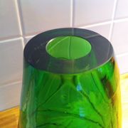 1970 s green glass vase