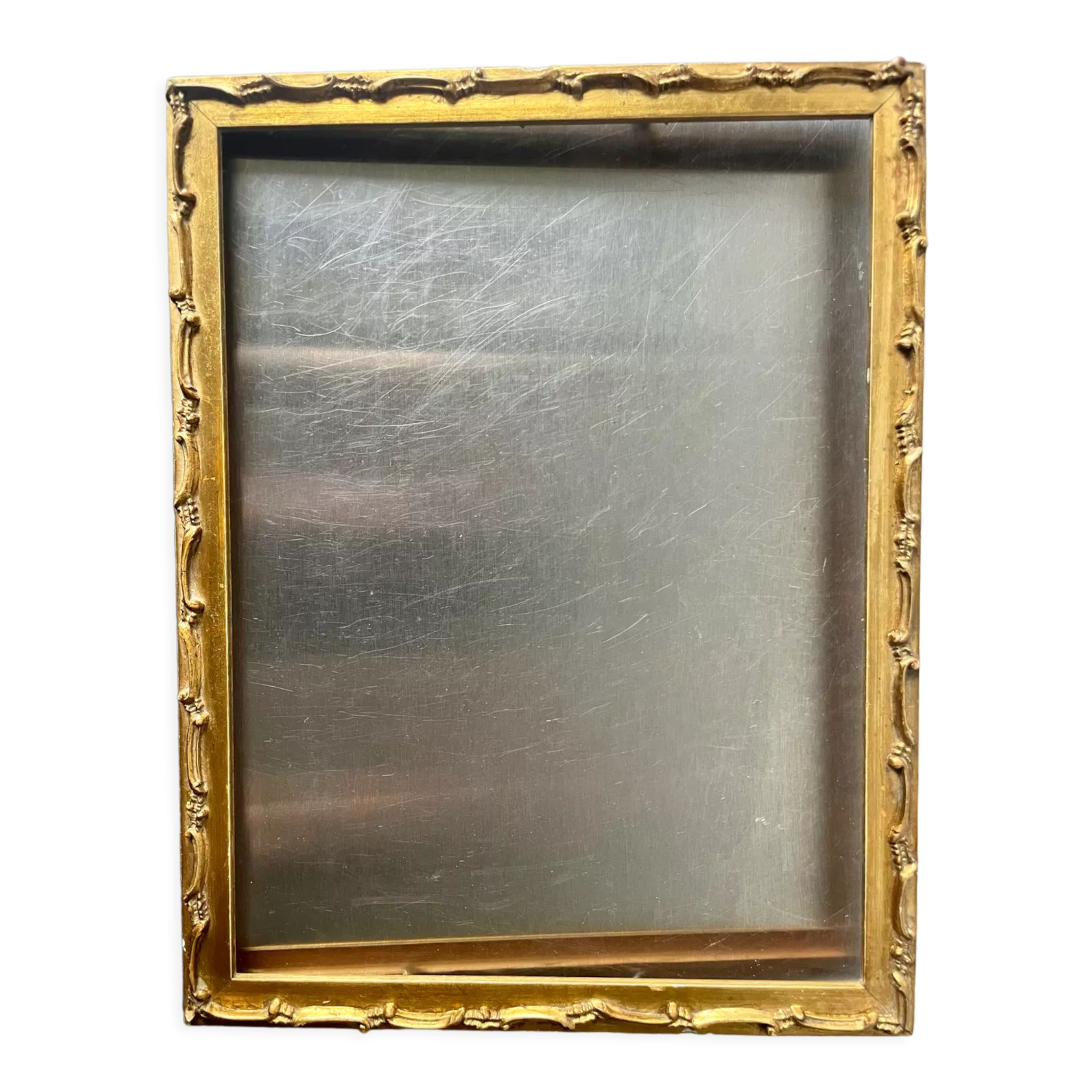 Antique art nouveau frame gilded wood measurements 25.5 cm x 19.5 cm