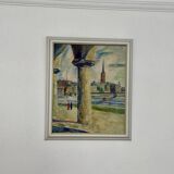 Swedish Oil on Panel – “Stockholm Motif” by Emil Hellbom (1895–1969)