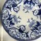 Set of 6 deep plates in ironstone "Flora" – Creil et Montereau, 19th century, blue