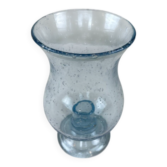 Biot bubble glass candle holder