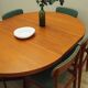 Round teak table, Danish design, 1970s, production: Denmark