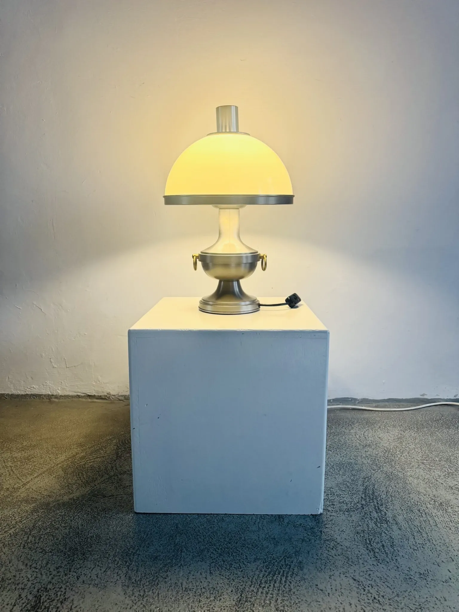 Metal Mushroom Table Lamp By Dijkstra Lampen, The Netherlands, 1960S