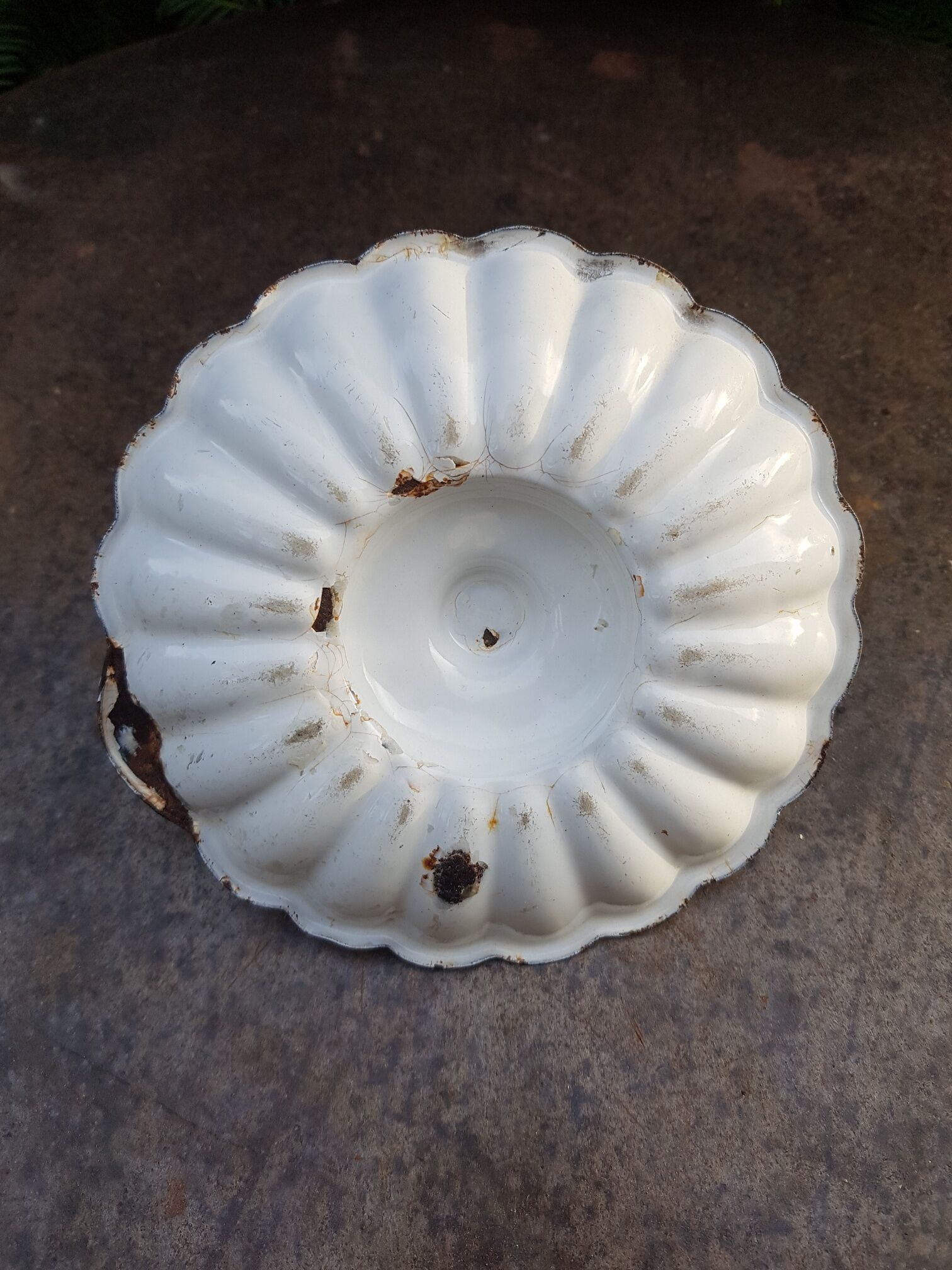 Candlestick candlestick cellar rat enamelled sheet metal