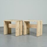 Pair of stools, Les Arcs circa 1970