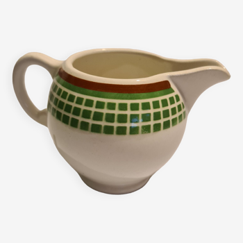 Lunéville KG green gingham milk jug