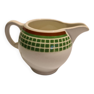 Lunéville KG green gingham milk jug