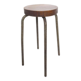 Vintage stool wood and metal workshop