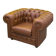 Brown Leather Chesterfield armchair (Price is for One)