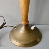 Lamp in wood, metal and opaline, Art Deco