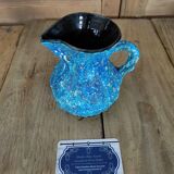 Pitcher lava Blue ceramic Vanoise old vintage