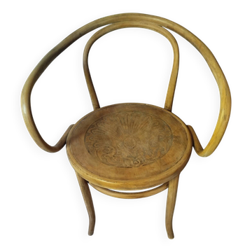 Antique Fischel armchair in bent wood