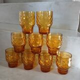 7 vintage water glasses "Pernod S.A."