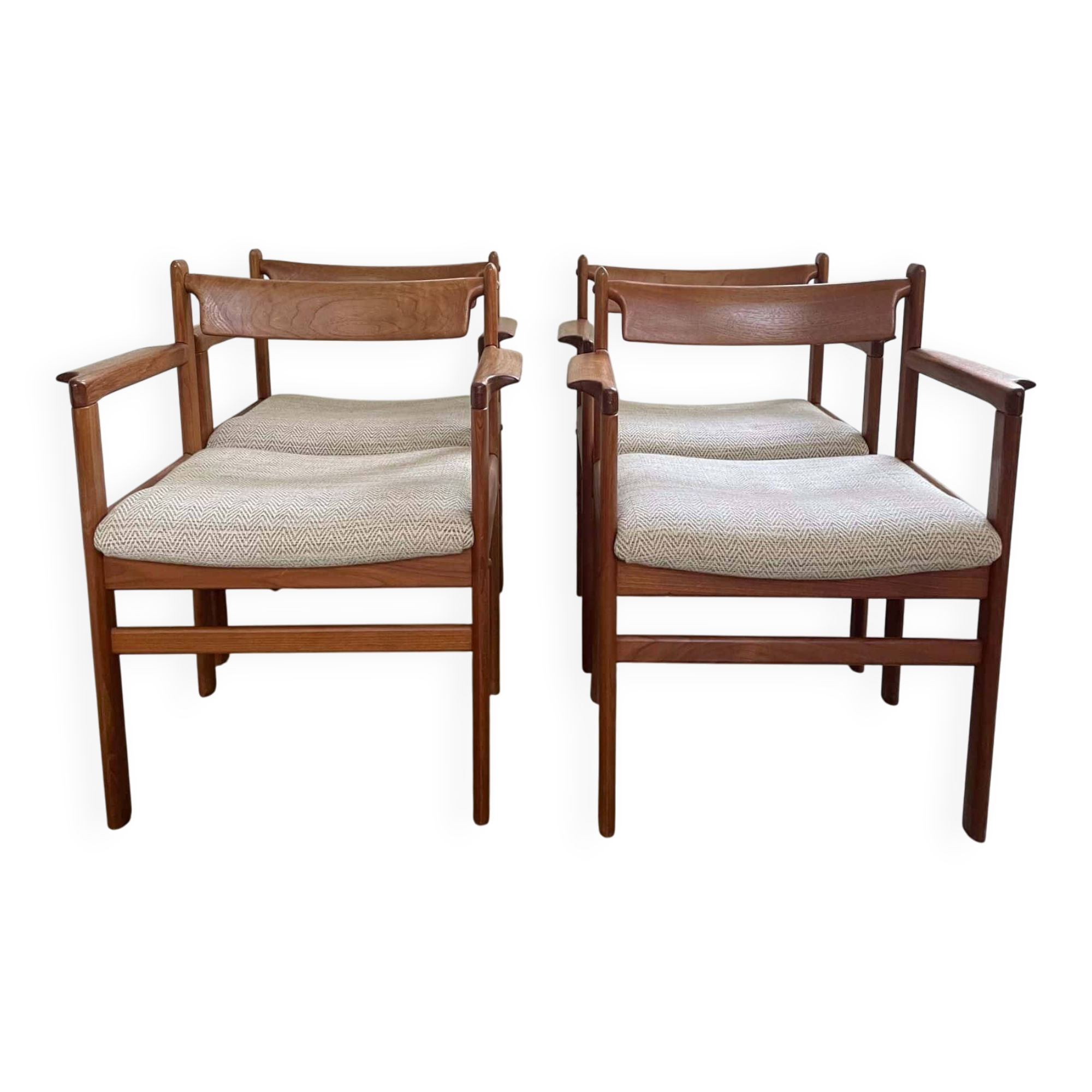 Set of wooden chairs, H.W. Klein for Bramin, Denmark, 1960s