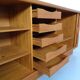 Large teak tambour sideboard from Dyrlund, Denmark, 1970s.