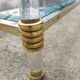 Table basse double plateau verre vintage