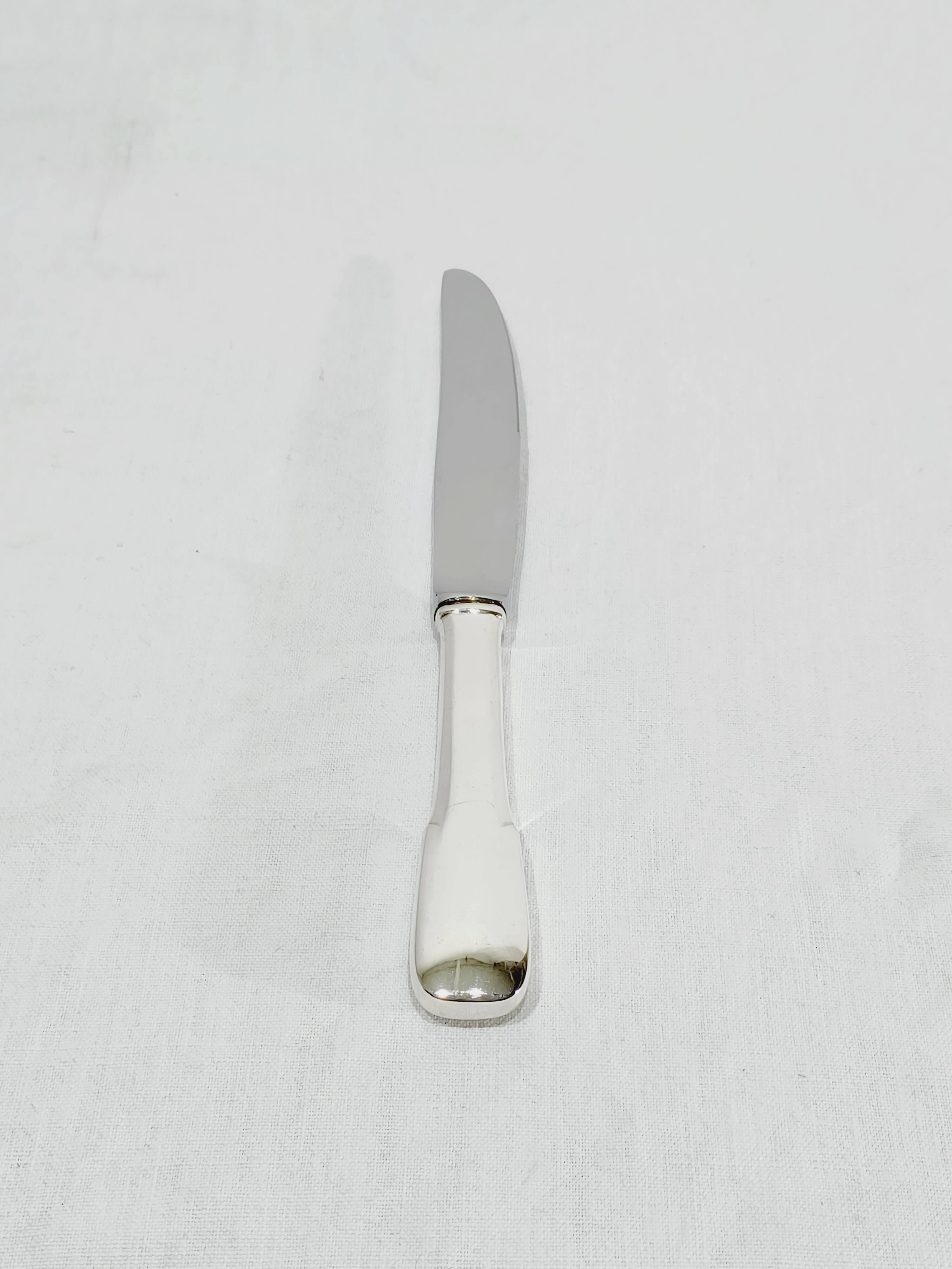 Europ - 12 silver-plated metal knives Uniplat