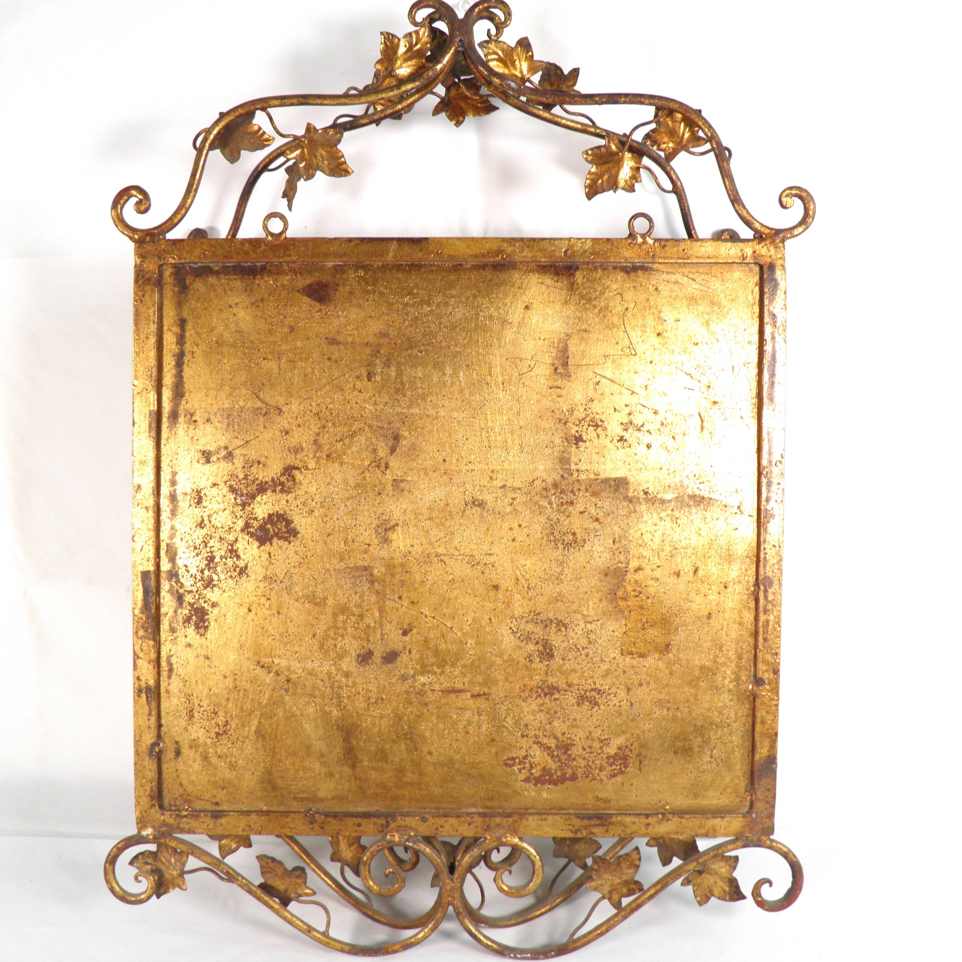 Decorative display case shelf in gilded metal 1940