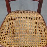 Set of 2 original vintage Thonet design bistro chairs with matte seats