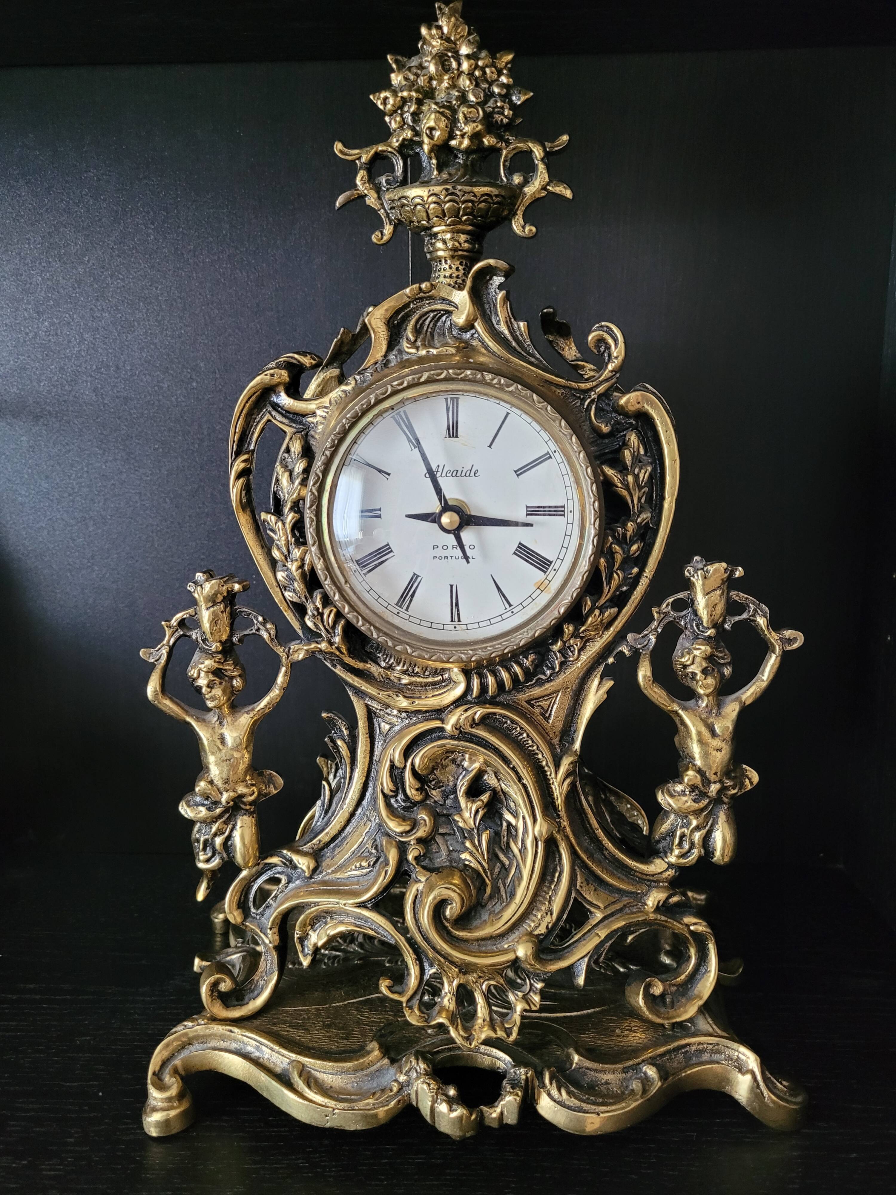 Louis XV style gilded bronze clock