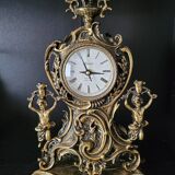 Louis XV style gilded bronze clock