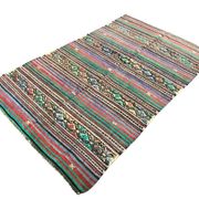Neutral Turkish Stripe Kilim Rug