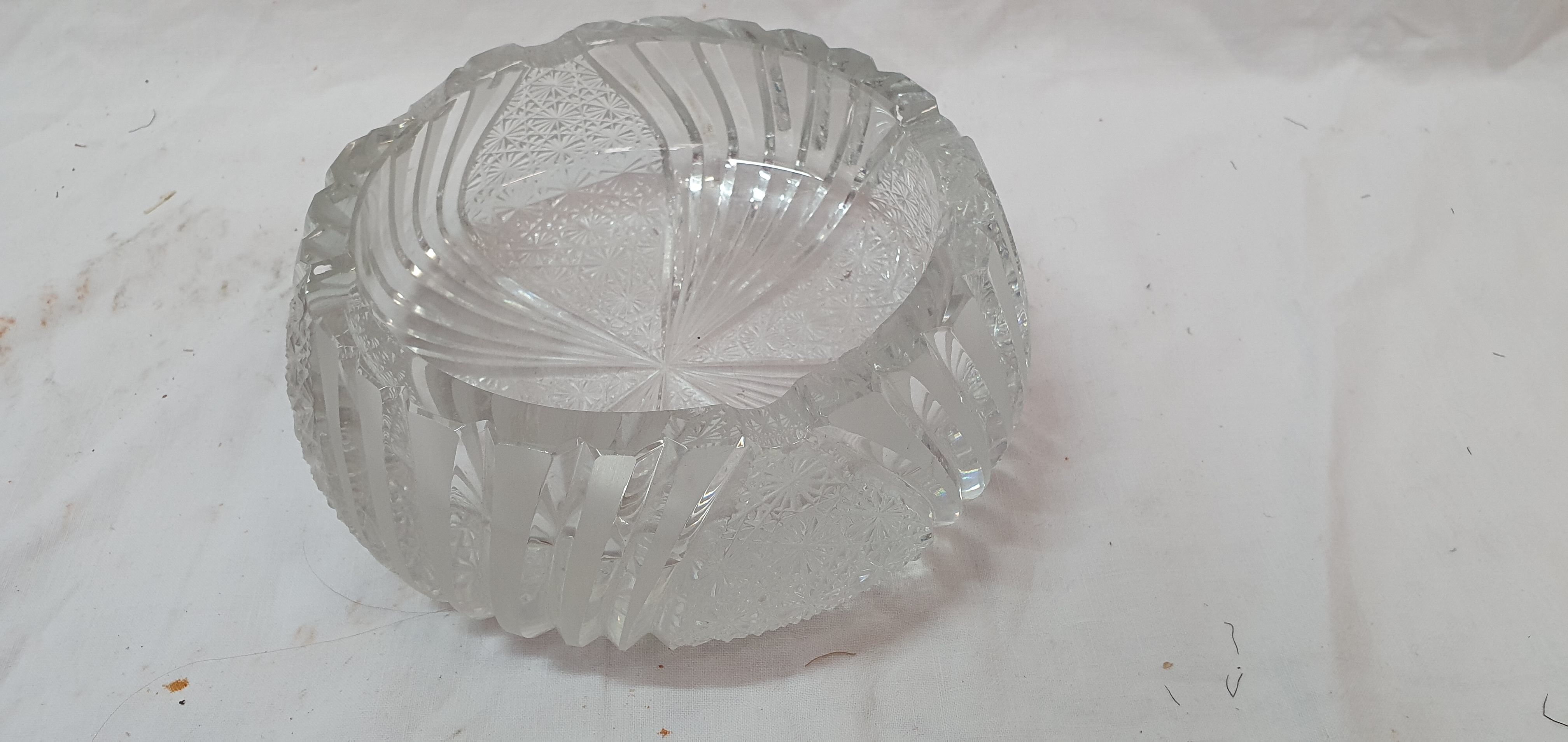 Bohemian crystal ashtray, Poland 1980