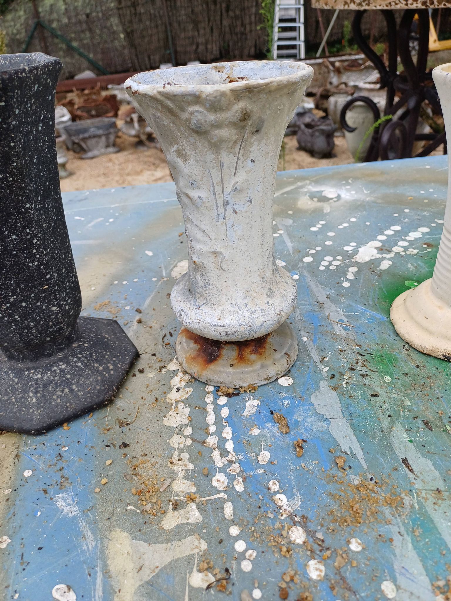 Lot of 6 Cast Iron Vases from 1900 from Charleville-Mézières