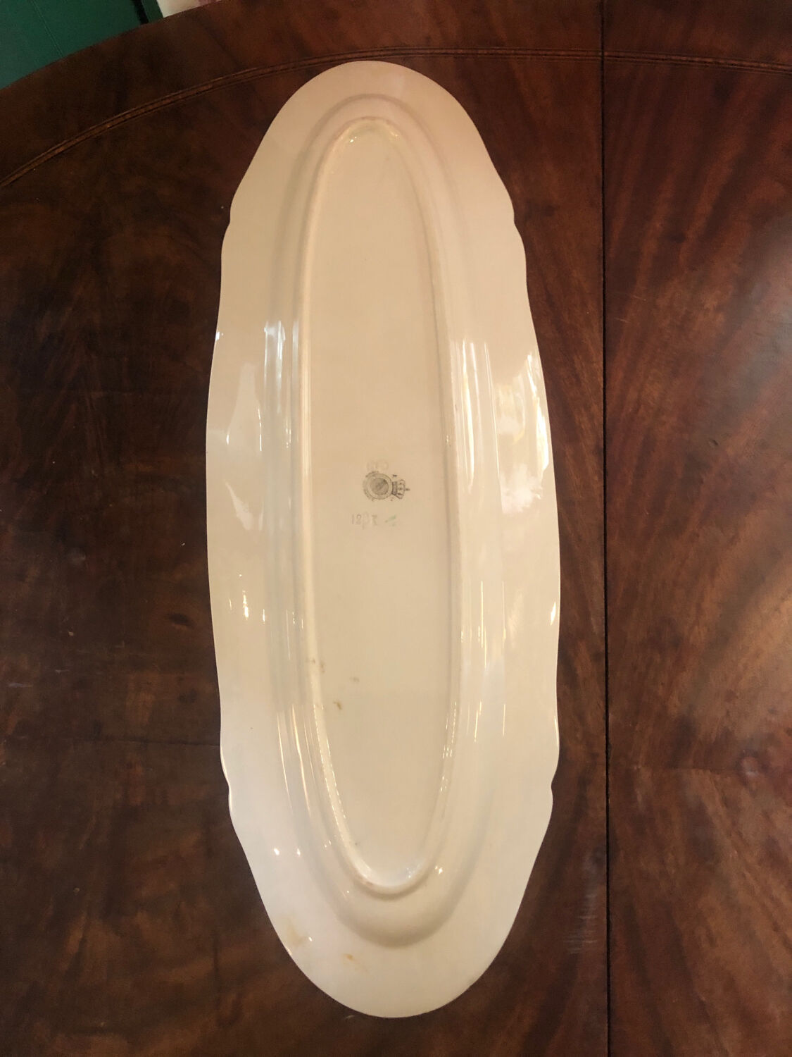 Plat long Luneville fleuri