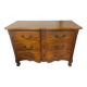 Louis XV style crossbow commode in solid walnut