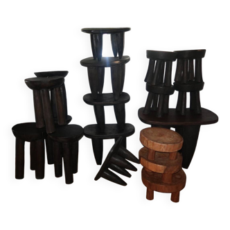 Set of 40 Senufo stools