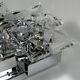 1960s 1970s Wall Sconce by Kinkeldey Lighting Germany in Glass & Chrome